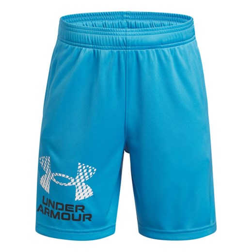 Chłopięce spodenki treningowe Under Armour UA Tech Logo Shorts - niebieskie ze sklepu Sportstylestory.com w kategorii Spodenki męskie - zdjęcie 184647939