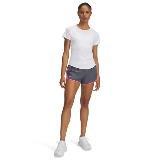 Damskie spodenki do biegania Under Armour UA Fly By 3\'\' Shorts - szare ze sklepu Sportstylestory.com w kategorii Szorty - zdjęcie 184647969