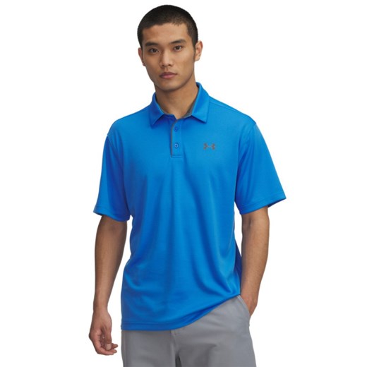 Męska koszulka polo Under Armour Tech Polo - niebieska ze sklepu Sportstylestory.com w kategorii T-shirty męskie - zdjęcie 184648038
