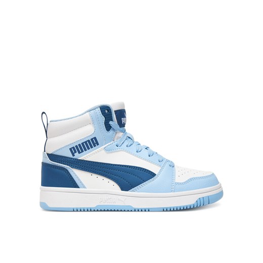 Sneakersy Puma Rebound V6 Mid Jr 393831 32 Biały ze sklepu eobuwie.pl w kategorii Buty sportowe dziecięce - zdjęcie 184648615