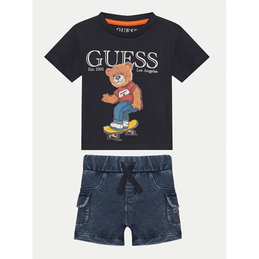 Guess Komplet dziecięcy I5GG02K8HM4 Granatowy Regular Fit ze sklepu MODIVO w kategorii Komplety chłopięce - zdjęcie 184650019