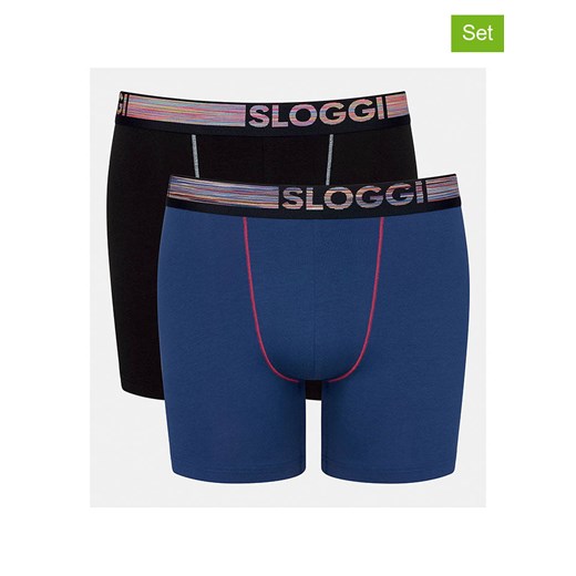Sloggi Bokserki (2 pary) w kolorze niebiesko-czarnym ze sklepu Limango Polska w kategorii Majtki męskie - zdjęcie 184651438