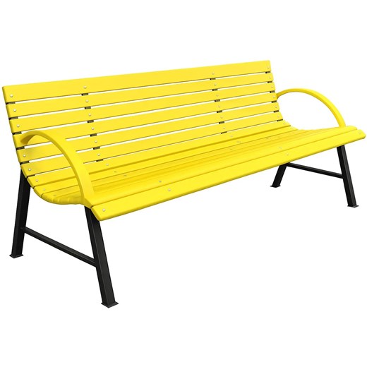 Żółta ławka na taras z oparciem 190 cm - Alexis Elior One Size Edinos.pl