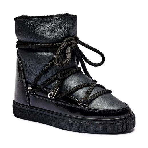 INUIKII Skórzane śniegowce GLOSS WEDGE | z dodatkiem wełny ze sklepu Gomez Fashion Store w kategorii Śniegowce damskie - zdjęcie 184651647