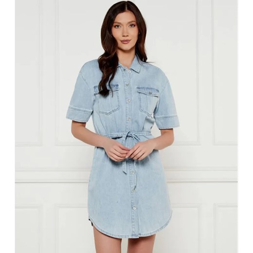 DKNY Jeansowa sukienka z paskiem ze sklepu Gomez Fashion Store w kategorii Sukienki - zdjęcie 184651975