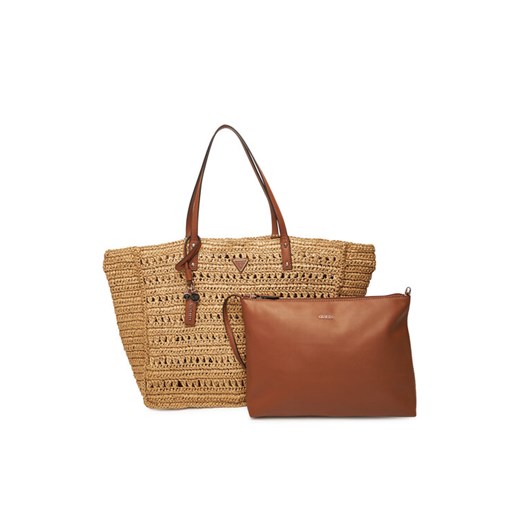 Torebka Guess Irene HWWG86 85240 Brązowy ze sklepu eobuwie.pl w kategorii Torby Shopper bag - zdjęcie 184652208