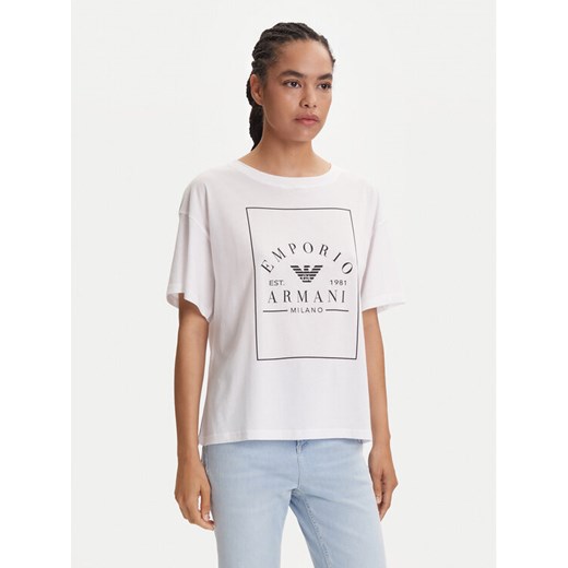 Emporio Armani Underwear T-Shirt EW000553 AF10887 U0002 Biały Loose Fit ze sklepu MODIVO w kategorii Bluzki damskie - zdjęcie 184653415