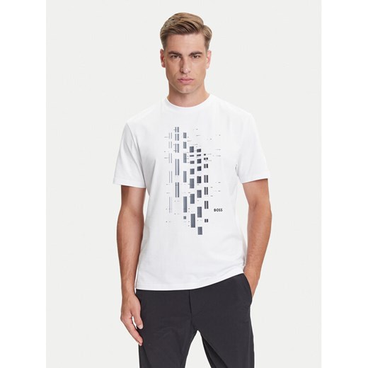 BOSS T-Shirt GRX Zone 50543808 Biały Regular Fit ze sklepu MODIVO w kategorii T-shirty męskie - zdjęcie 184653437