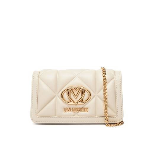 LOVE MOSCHINO Duży Portfel Damski JC5640PP1NLC0110 Beżowy ze sklepu MODIVO w kategorii Portfele damskie - zdjęcie 184653549