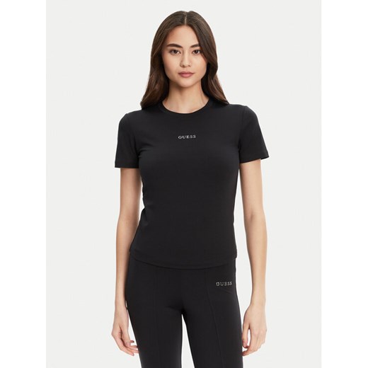 Guess T-Shirt V5RI10 KCD02 Czarny Regular Fit ze sklepu MODIVO w kategorii Bluzki damskie - zdjęcie 184653565