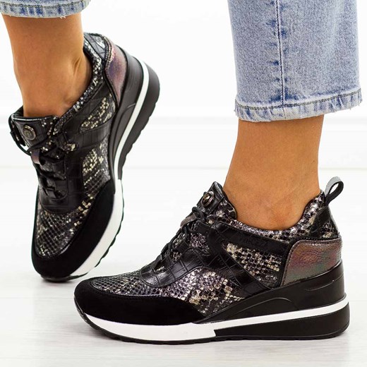 Sneakersy damskie Vinceza 10670 Czarny Mix ze sklepu suzana.pl w kategorii Buty sportowe damskie - zdjęcie 184654879