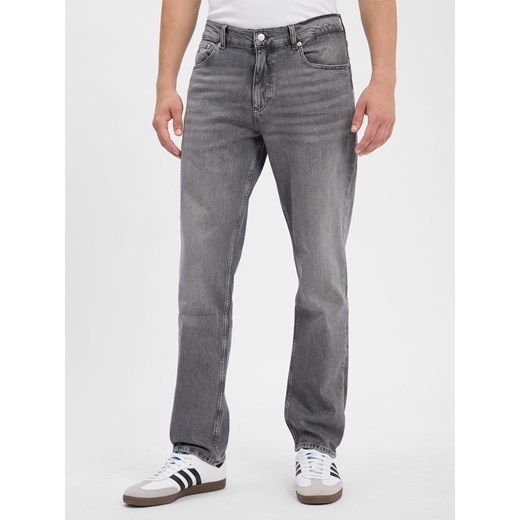Tommy Jeans Jeansy - Ryan Slim Straight Mężczyźni Bawełna szary jednolity ze sklepu vangraaf w kategorii Jeansy męskie - zdjęcie 184655058