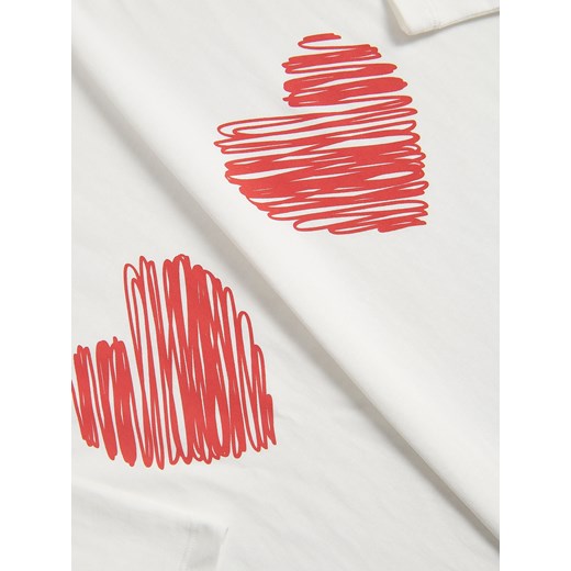 Reserved - T-shirt z nadrukiem - złamana biel Reserved ONE SIZE Reserved