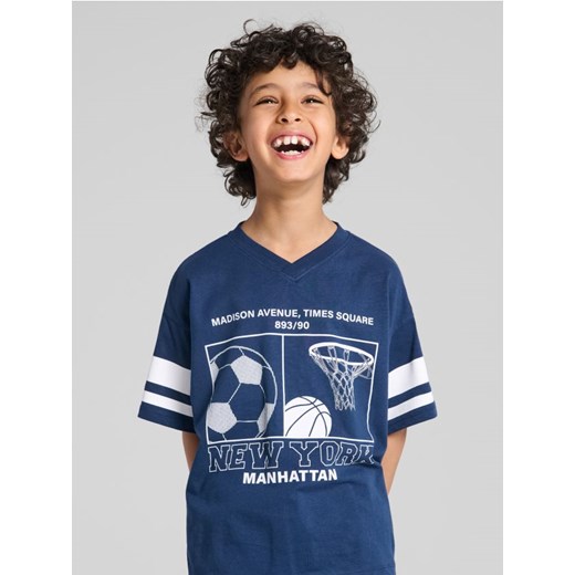 Sinsay - Koszulka oversize - granatowy ze sklepu Sinsay w kategorii T-shirty chłopięce - zdjęcie 184656265