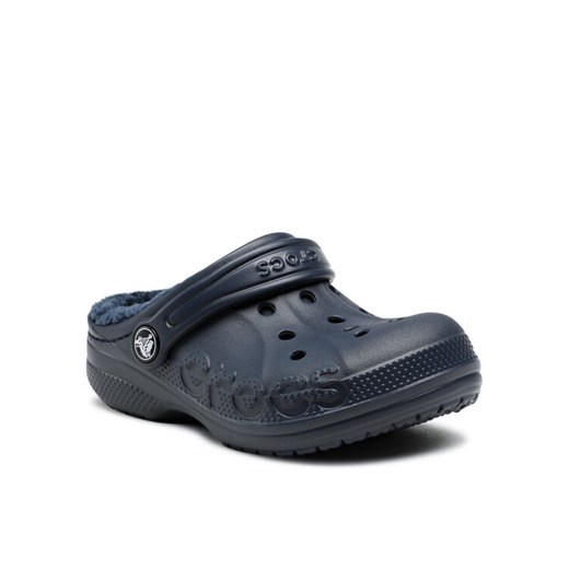 Klapki Crocs Baya Lined Clog K 207500-463 Granatowy ze sklepu eobuwie.pl w kategorii Klapki dziecięce - zdjęcie 184656448