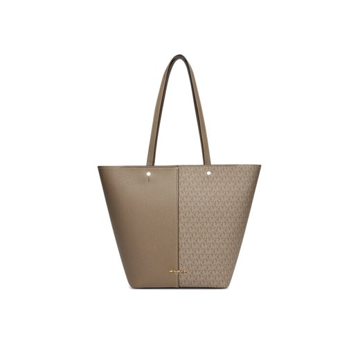 Torebka MICHAEL Michael Kors Flora 30T5GFFT3B Beżowy ze sklepu eobuwie.pl w kategorii Torby Shopper bag - zdjęcie 184656529