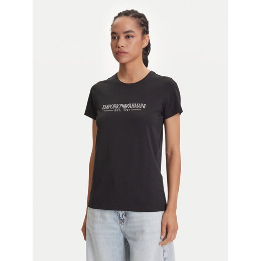 Emporio Armani Underwear T-Shirt EW000408 AF10881 UC001 Czarny Regular Fit ze sklepu MODIVO w kategorii Bluzki damskie - zdjęcie 184657297