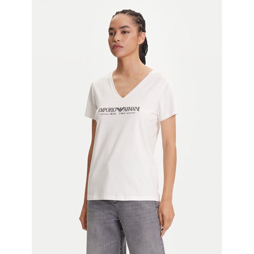 Emporio Armani Underwear T-Shirt EW000409 AF10881 U1131 Biały Regular Fit ze sklepu MODIVO w kategorii Bluzki damskie - zdjęcie 184657299