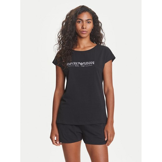 Emporio Armani Underwear Piżama EW000495 AF10881 UC001 Czarny Regular Fit ze sklepu MODIVO w kategorii Piżamy damskie - zdjęcie 184657308