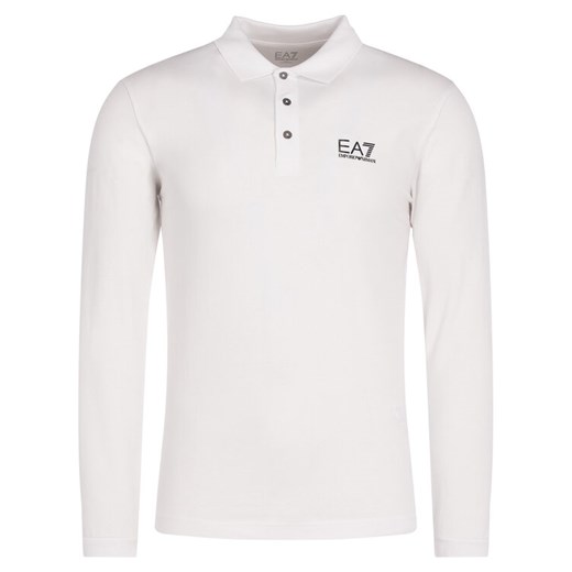 EA7 Emporio Armani Polo 8NPF05 PJM5Z 1100 Biały Regular Fit ze sklepu MODIVO w kategorii T-shirty męskie - zdjęcie 184657315