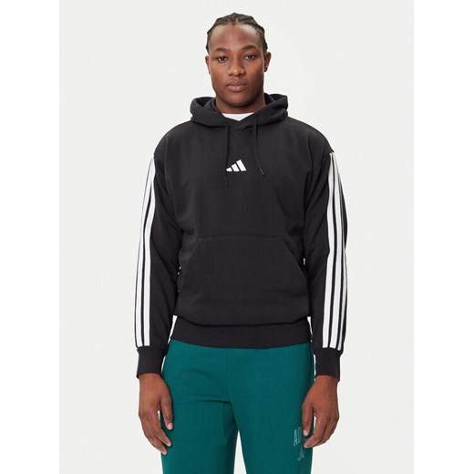 adidas Bluza Essentials 3-Stripes JE6297 Czarny Regular Fit ze sklepu MODIVO w kategorii Bluzy męskie - zdjęcie 184657346