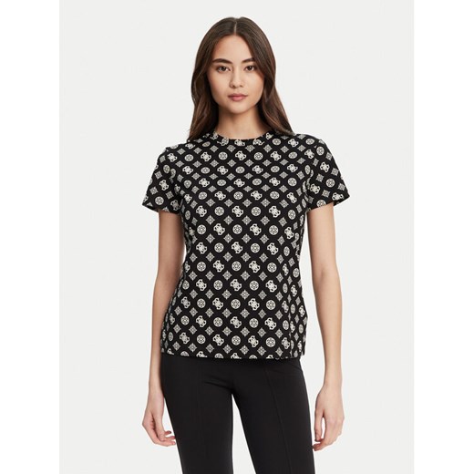 Guess T-Shirt V5YI04 I3Z14 Czarny Regular Fit ze sklepu MODIVO w kategorii Bluzki damskie - zdjęcie 184657359