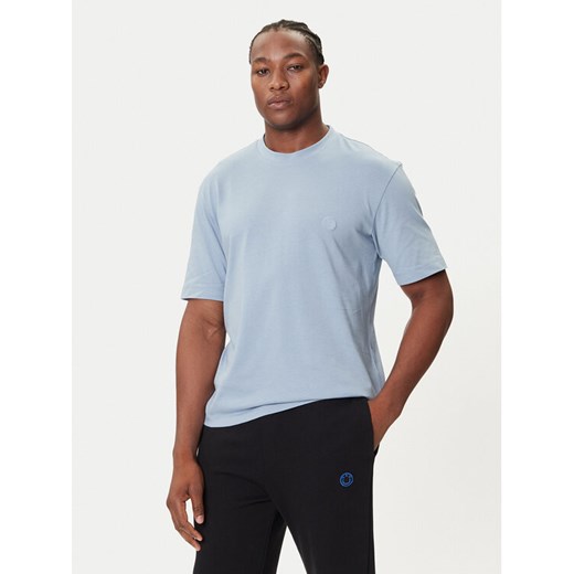 HUGO T-Shirt Niley 50519984 Błękitny Regular Fit ze sklepu MODIVO w kategorii T-shirty męskie - zdjęcie 184657375