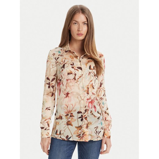 Guess Koszula W5YH0X WDW82 Beżowy Regular Fit ze sklepu MODIVO w kategorii Koszule damskie - zdjęcie 184657378