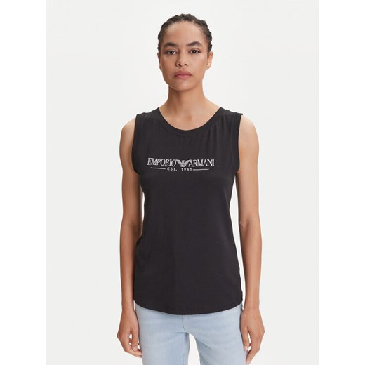 Emporio Armani Underwear Bluzka EW000410 AF10881 UC001 Czarny Regular Fit ze sklepu MODIVO w kategorii Bluzki damskie - zdjęcie 184657398