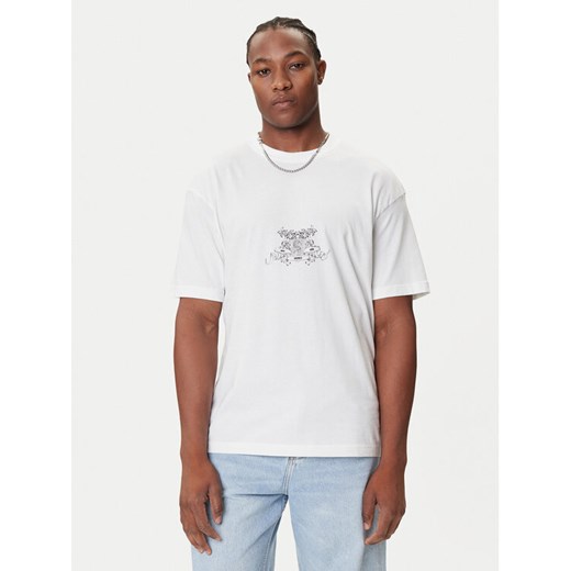 HUGO T-Shirt Duarms 50542817 Biały Oversize ze sklepu MODIVO w kategorii T-shirty męskie - zdjęcie 184657409