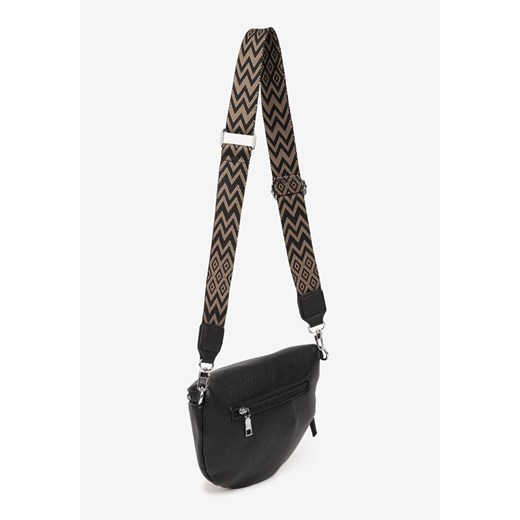 Czarna Nerka z Paskiem w Geometryczny Wzór Nilafessa uniwersalny born2be.pl