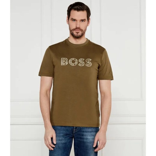 BOSS ORANGE T-shirt Te_logotexture | Slim Fit ze sklepu Gomez Fashion Store w kategorii T-shirty męskie - zdjęcie 184658866