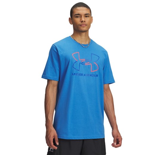 Męski t-shirt z nadrukiem Under Armour UA Gl Foundation Update SS - niebieski ze sklepu Sportstylestory.com w kategorii T-shirty męskie - zdjęcie 184659767
