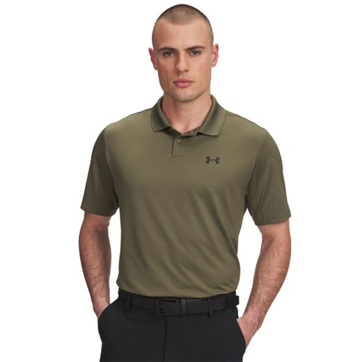 Męska koszulka polo Under Armour UA Matchplay Polo - khaki ze sklepu Sportstylestory.com w kategorii T-shirty męskie - zdjęcie 184659786