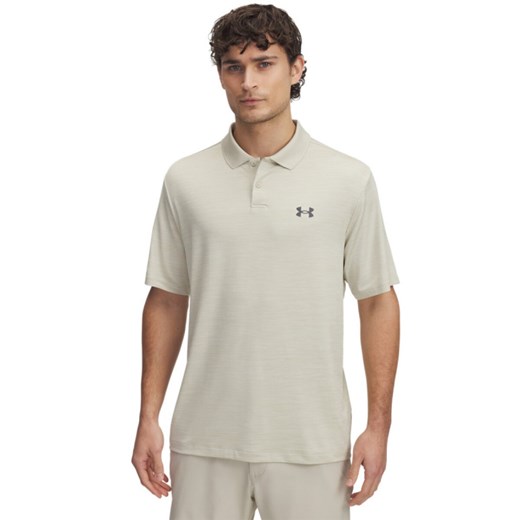 Męska koszulka polo Under Armour UA Matchplay Polo - beżowa ze sklepu Sportstylestory.com w kategorii T-shirty męskie - zdjęcie 184659789