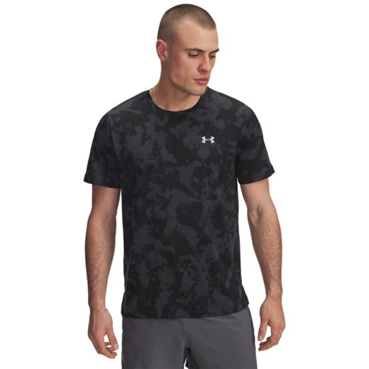 Męska koszulka do biegania Under Armour UA Launch Printed - szara ze sklepu Sportstylestory.com w kategorii T-shirty męskie - zdjęcie 184659807