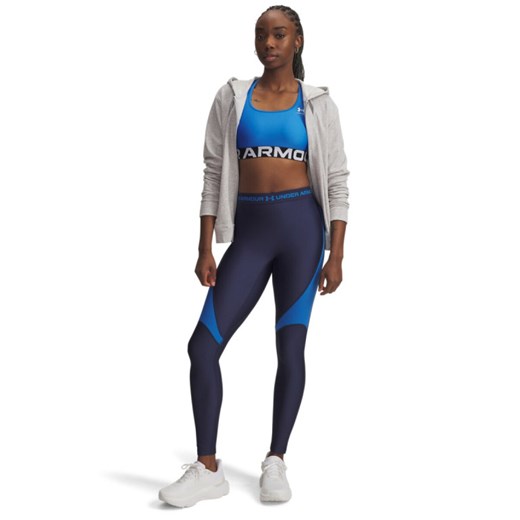 Damskie legginsy treningowe Under Armour HeatGear Rib - niebieskie ze sklepu Sportstylestory.com w kategorii Spodnie damskie - zdjęcie 184659819