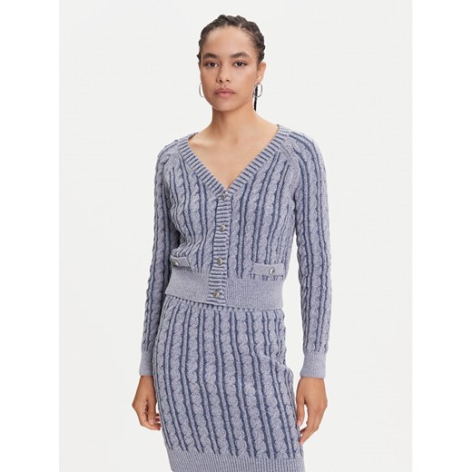 Guess Kardigan W5YR15 Z3OU0 Niebieski Regular Fit ze sklepu MODIVO w kategorii Swetry damskie - zdjęcie 184661067