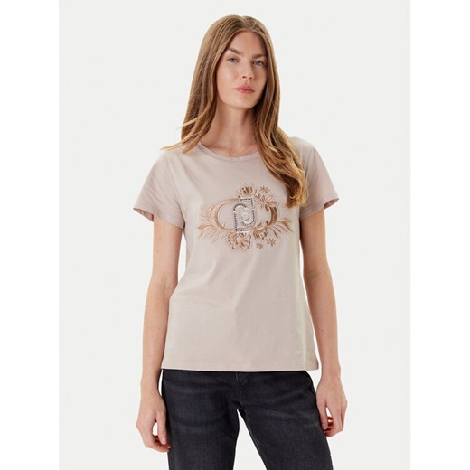 Liu Jo Sport T-Shirt TF5162 JS923 Beżowy Regular Fit ze sklepu MODIVO w kategorii Bluzki damskie - zdjęcie 184661107