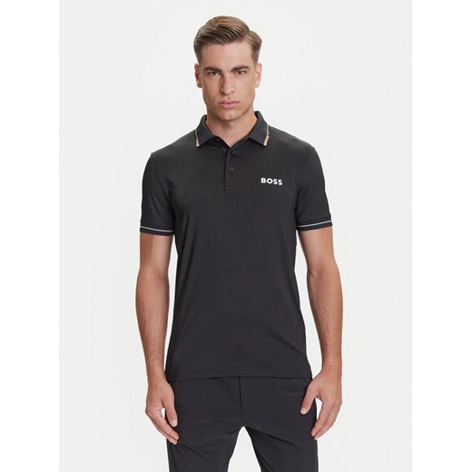 BOSS Polo Paul Pro 50506203 Czarny Slim Fit ze sklepu MODIVO w kategorii T-shirty męskie - zdjęcie 184661128