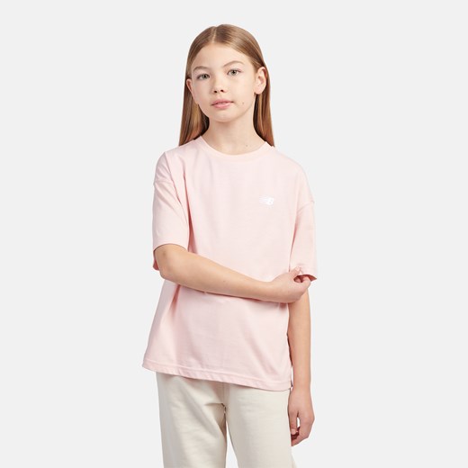 Koszulka dziecięca New Balance LAKG0001PIE – różowa ze sklepu New Balance Poland w kategorii Bluzki dziewczęce - zdjęcie 184661858