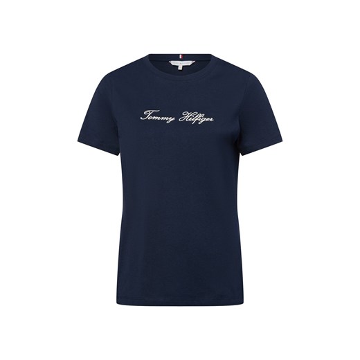 Tommy Hilfiger Koszulka damska Kobiety Bawełna granatowy jednolity ze sklepu vangraaf w kategorii Bluzki damskie - zdjęcie 184661866