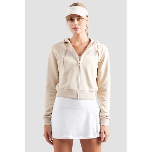 GUESS Beżowa bluza damska z cyrkoniami Primula, Rozmiar XS ze sklepu outfit.pl w kategorii Bluzy damskie - zdjęcie 184661935