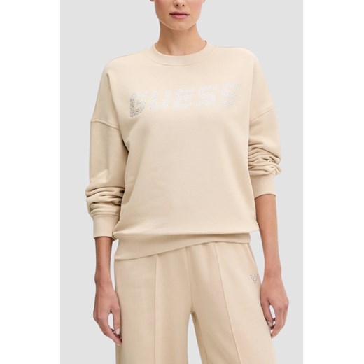 GUESS Beżowa damska bluza Primula, Rozmiar XS ze sklepu outfit.pl w kategorii Bluzy damskie - zdjęcie 184661956