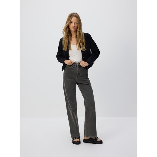 Reserved - Jeansy wide leg - szary ze sklepu Reserved w kategorii Jeansy damskie - zdjęcie 184662216