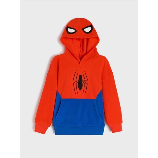 Sinsay - Bluza z kapturem i haftowanym printem Spider-Man - czerwony ze sklepu Sinsay w kategorii Bluzy chłopięce - zdjęcie 184662745