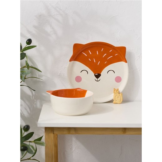 Sinsay - Talerz ceramiczny z motywem lisa - wielobarwny ze sklepu Sinsay w kategorii Naczynia dziecięce - zdjęcie 184662757