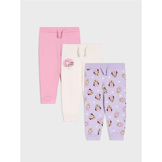 Sinsay - Spodnie z polarem w środku 3 pack Minnie Mouse - kremowy ze sklepu Sinsay w kategorii Spodnie dziewczęce - zdjęcie 184662779