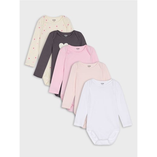 Sinsay - Body 5 pack - biały ze sklepu Sinsay w kategorii Odzież dla niemowląt - zdjęcie 184662795