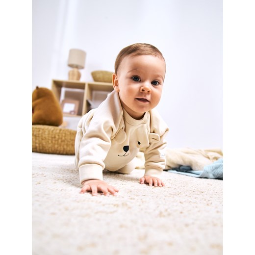 Sinsay - Bluza z elementami 3D - kremowy Sinsay 56 (Newborn) Sinsay